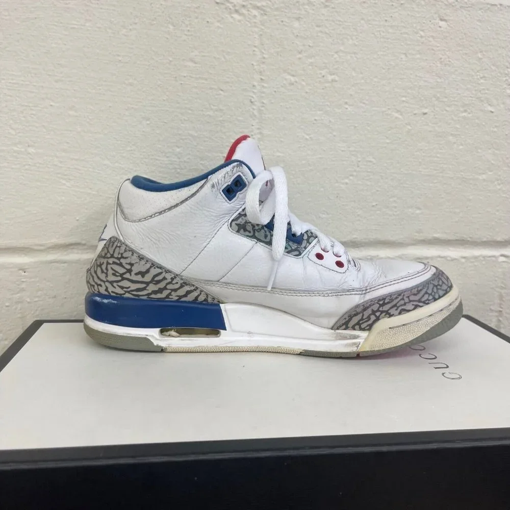 Nike Air‎ Jordan 3 Retro True Blue 2016 854261-106 Sneaker Youth Boys Size 6.5 Y